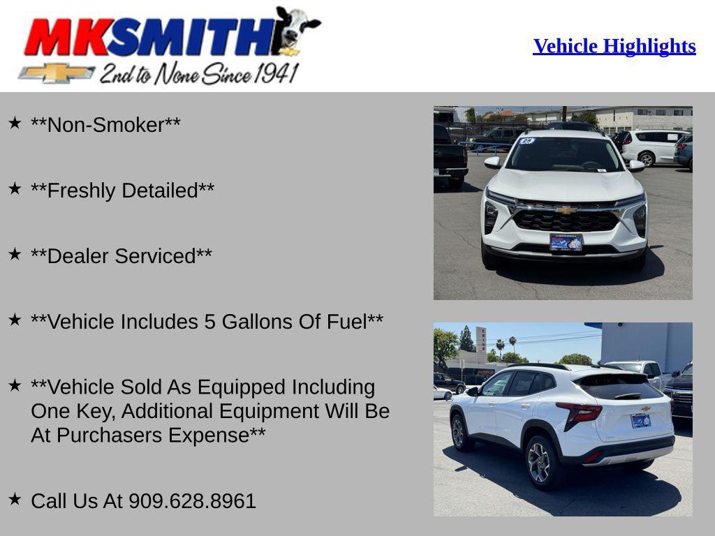 used 2025 Chevrolet Trax car, priced at $22,500