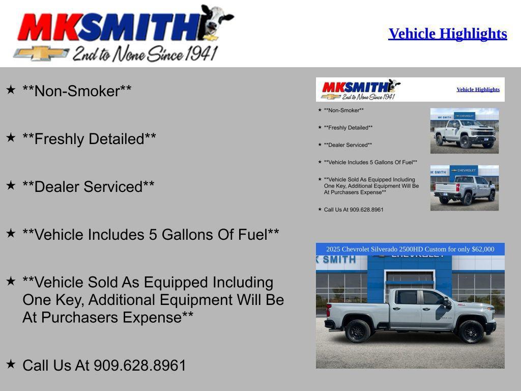 used 2025 Chevrolet Silverado 2500 car, priced at $62,000
