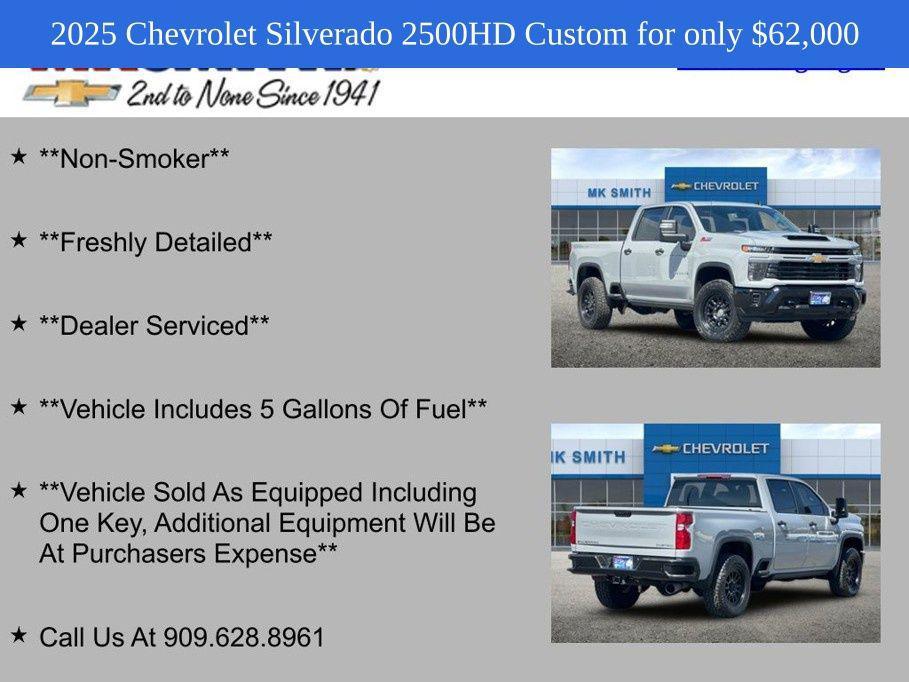 used 2025 Chevrolet Silverado 2500 car, priced at $62,000