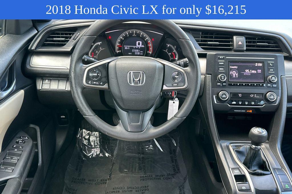 used 2018 Honda Civic car, priced at $16,215