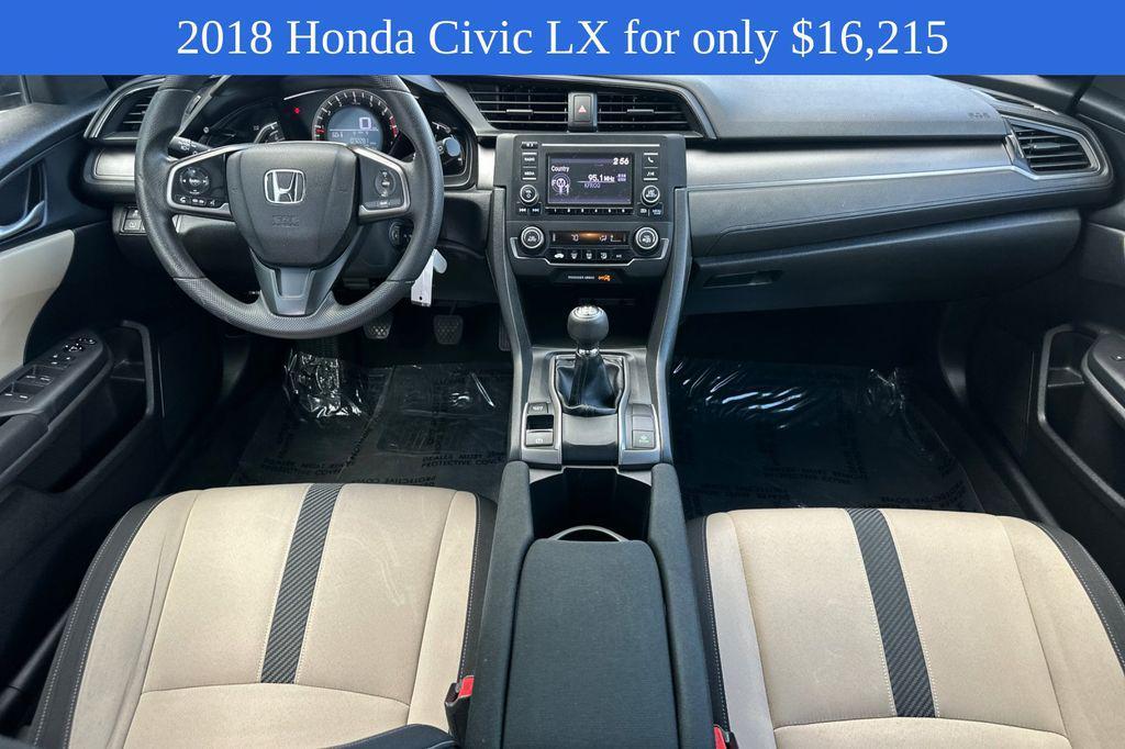 used 2018 Honda Civic car, priced at $16,215