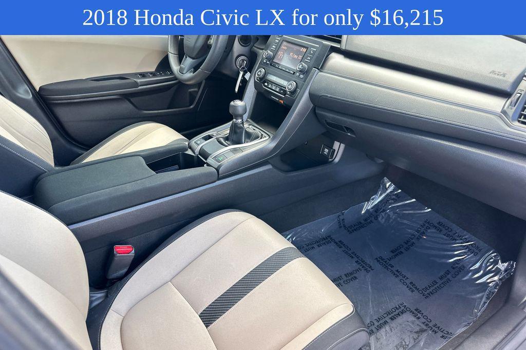 used 2018 Honda Civic car, priced at $16,215