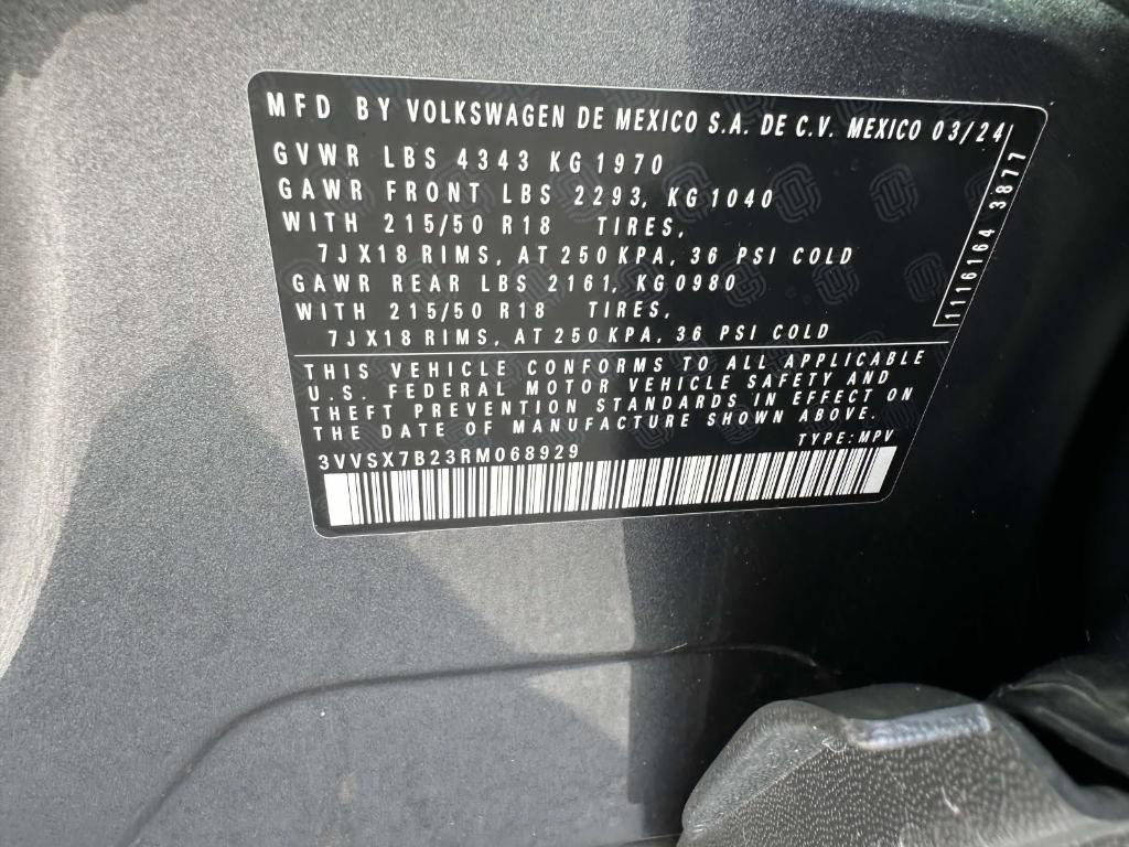 used 2024 Volkswagen Taos car, priced at $22,450