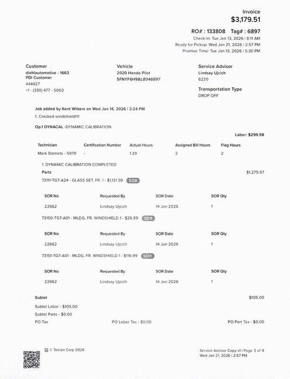 used 2020 Honda Pilot car, priced at $25,803