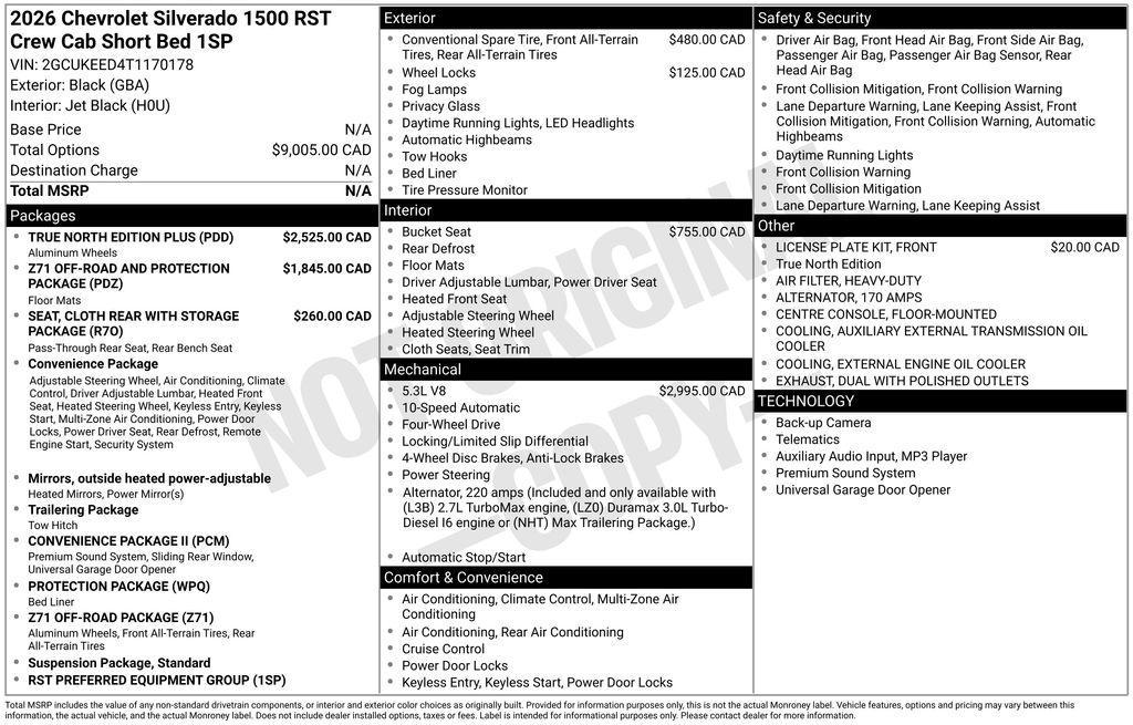 new 2026 Chevrolet Silverado 1500 car, priced at $57,699