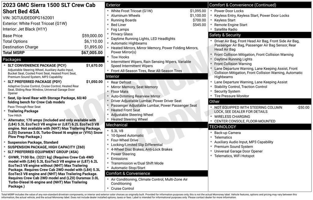 used 2023 GMC Sierra 1500 car, priced at $46,787