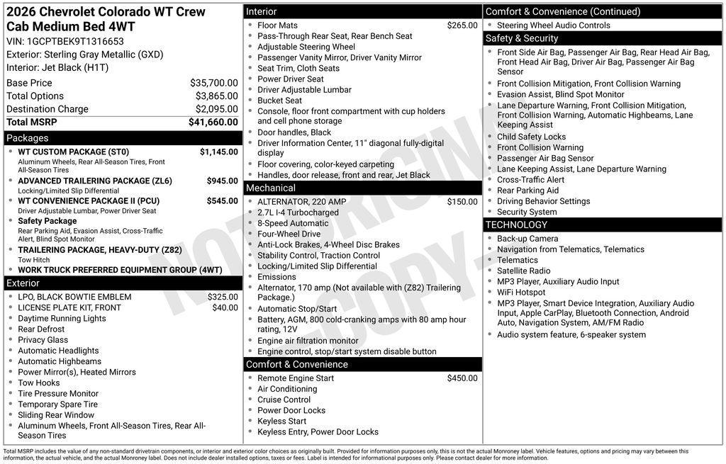 new 2026 Chevrolet Colorado car, priced at $39,293