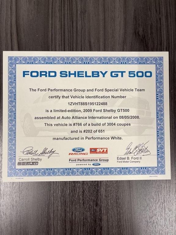 2009 Performance White Clearcoat Ford Shelby GT500
