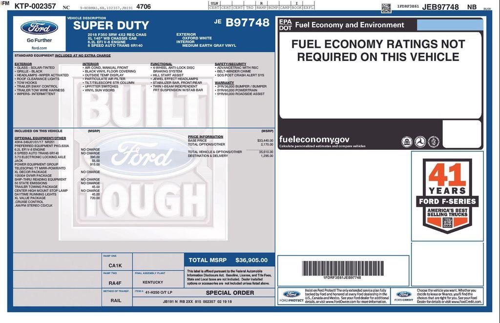 used 2018 Ford F-350 car, priced at $17,991