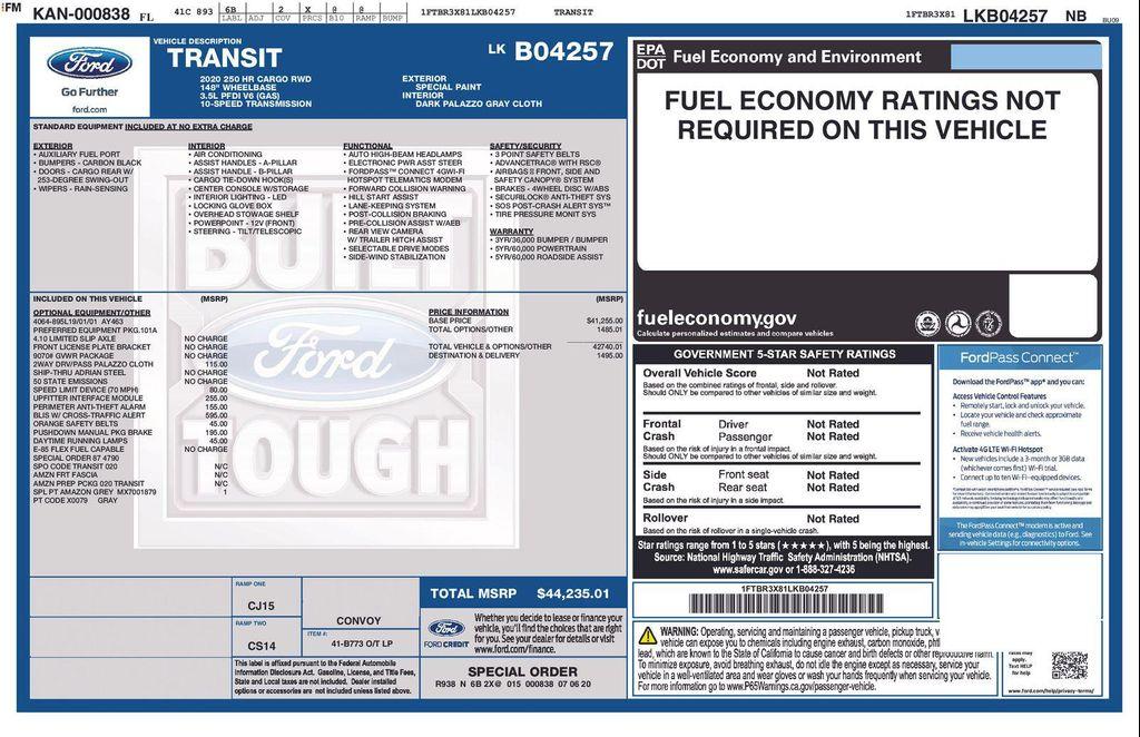 used 2020 Ford Transit-250 car, priced at $21,361