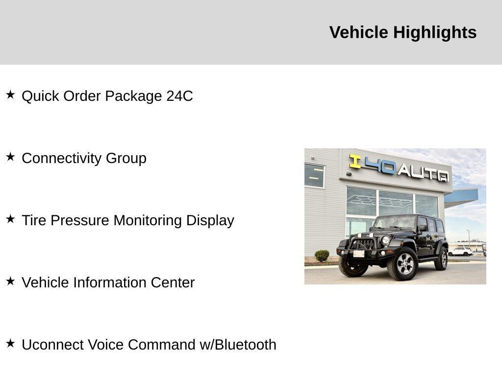 used 2015 Jeep Wrangler Unlimited car, priced at $15,991