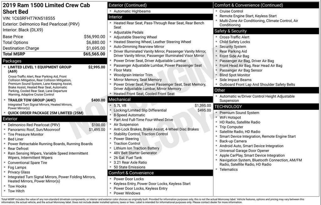 used 2019 Ram 1500 car, priced at $32,800