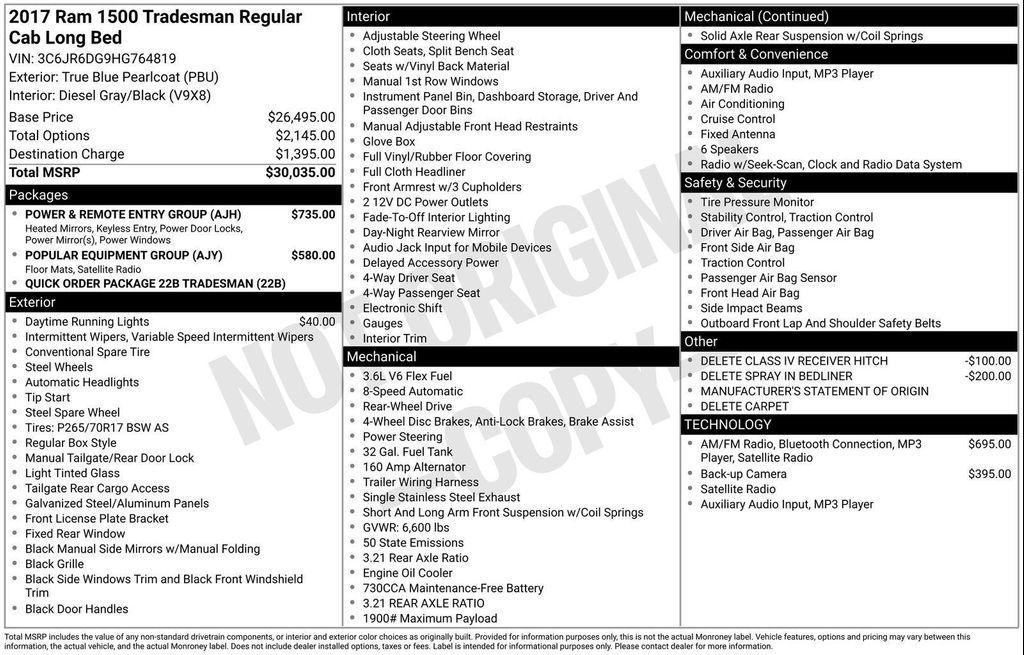 used 2017 Ram 1500 car, priced at $17,991