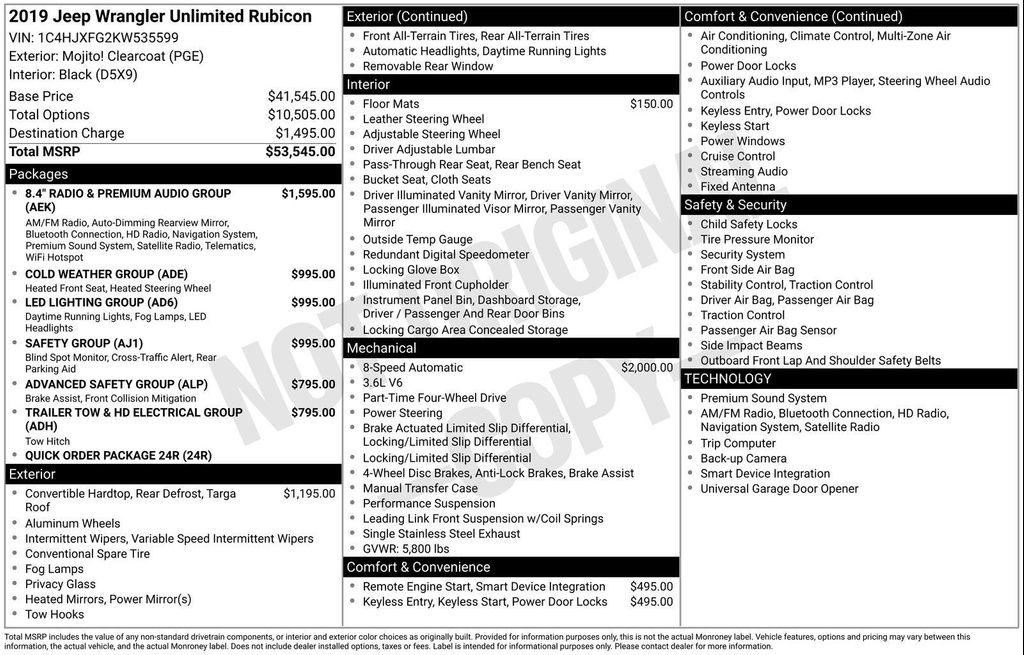 used 2019 Jeep Wrangler Unlimited car, priced at $28,891