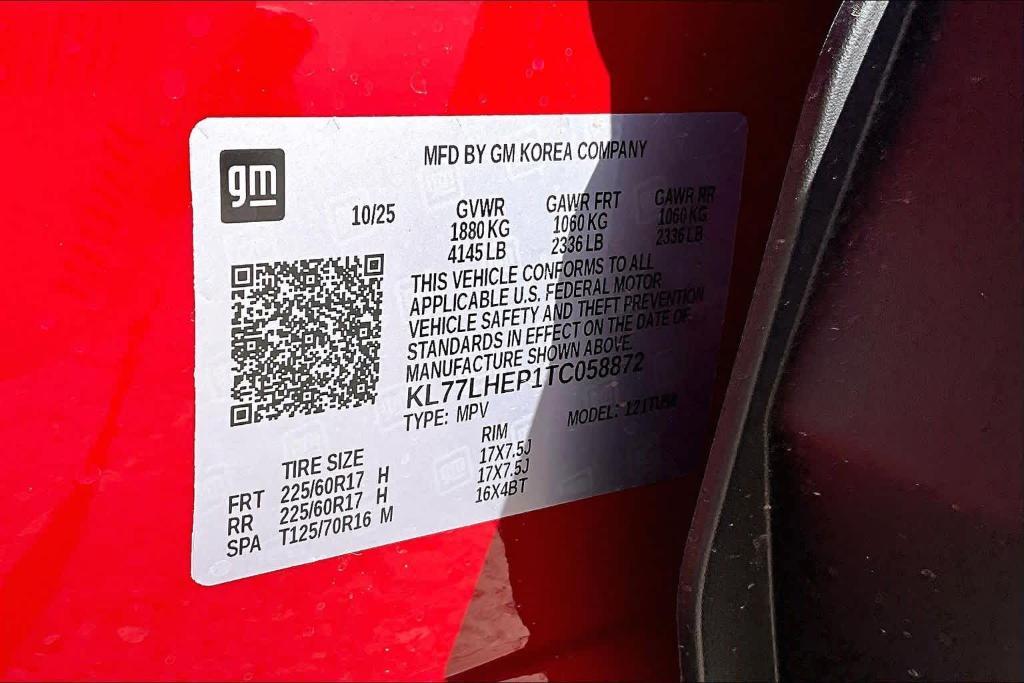 new 2026 Chevrolet Trax car, priced at $25,508