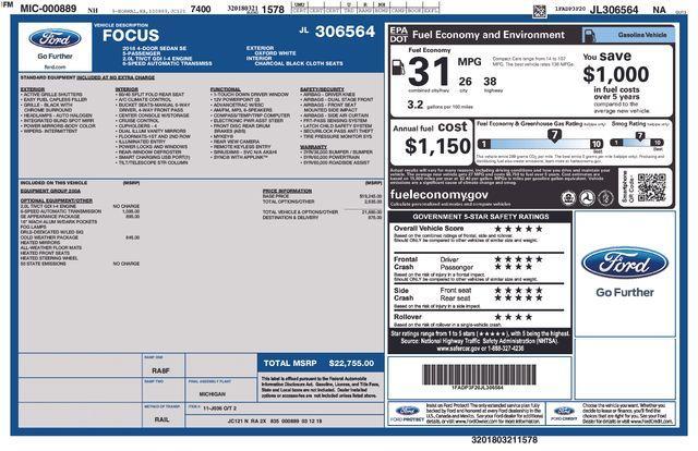 used 2018 Ford Focus car, priced at $8,995