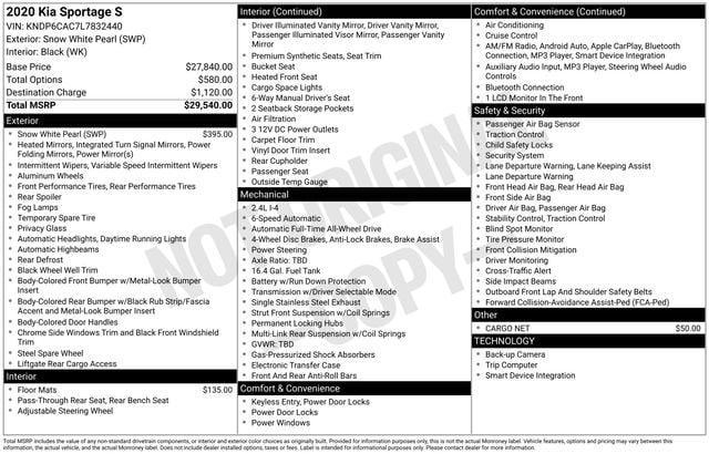 used 2020 Kia Sportage car, priced at $12,990