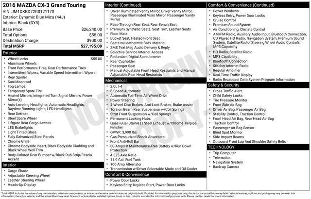 used 2016 Mazda CX-3 car, priced at $10,995