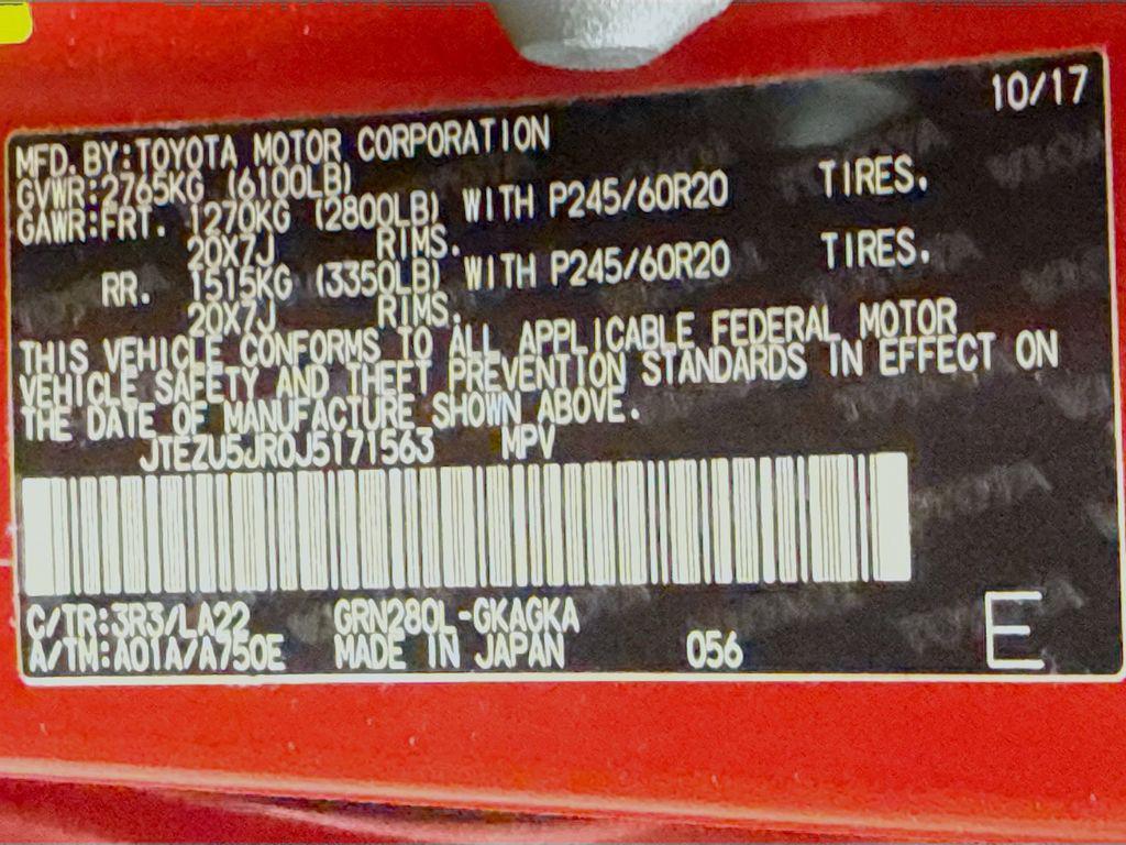 2018 Barcelona Red Metallic Toyota 4Runner