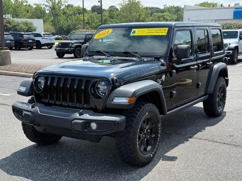 used 2021 Jeep Wrangler Unlimited car, priced at $27,985