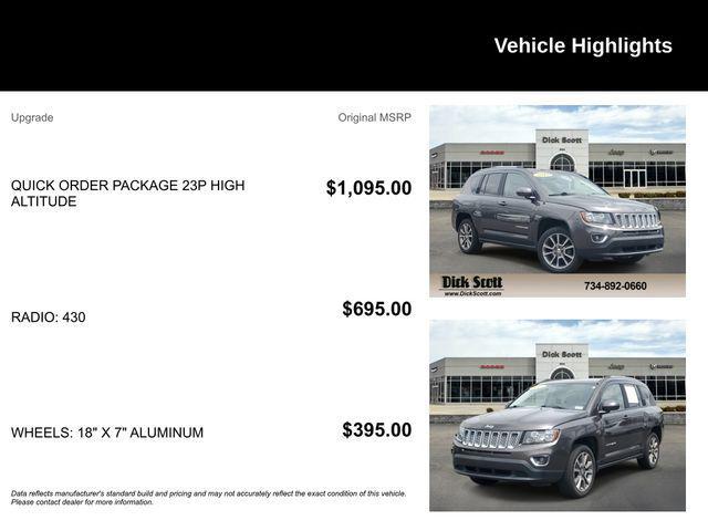 used 2016 Jeep Compass car, priced at $9,500