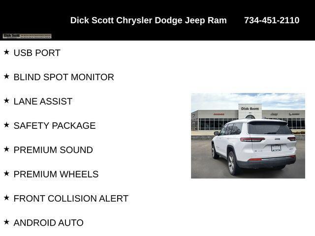 used 2022 Jeep Grand Cherokee L car, priced at $25,995