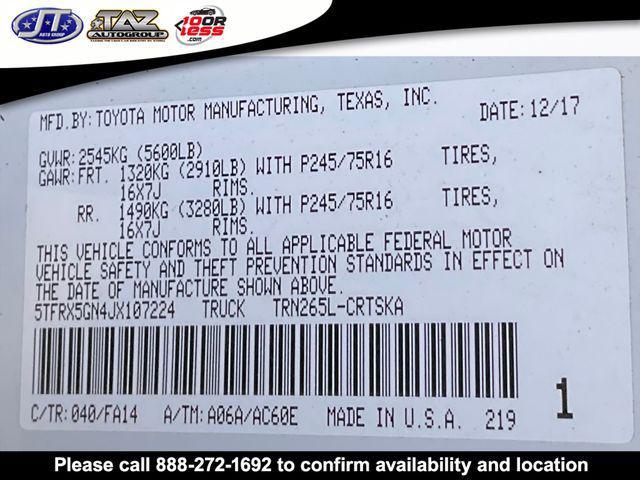 used 2018 Toyota Tacoma car, priced at $18,303