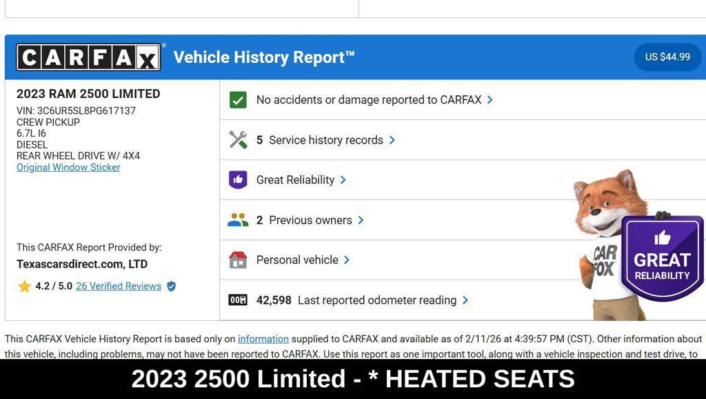 used 2023 Ram 2500 car, priced at $59,788