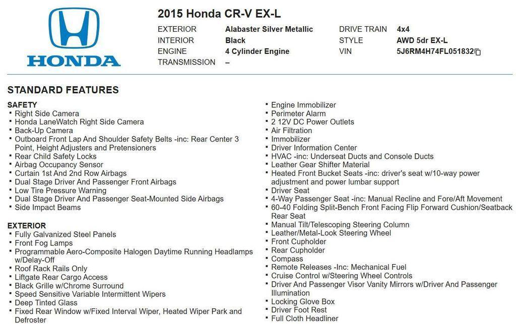 used 2015 Honda CR-V car, priced at $14,694