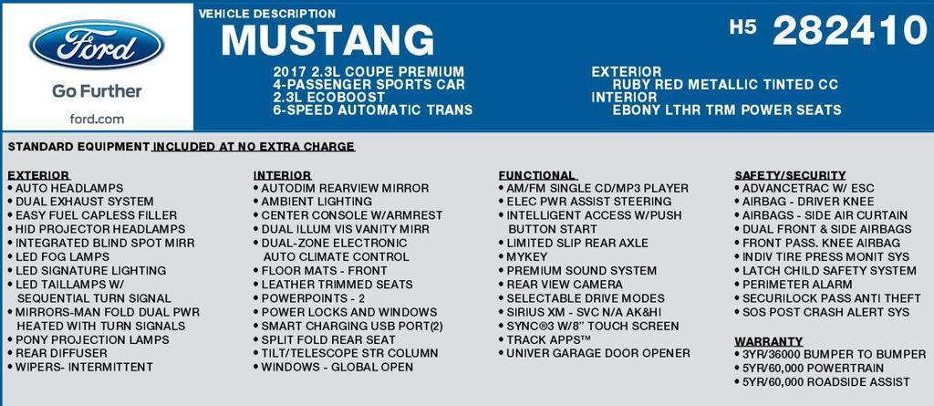 used 2017 Ford Mustang car, priced at $13,998