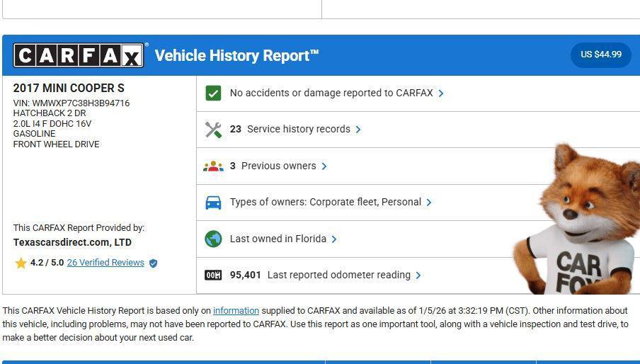 used 2017 MINI Hardtop car, priced at $11,498