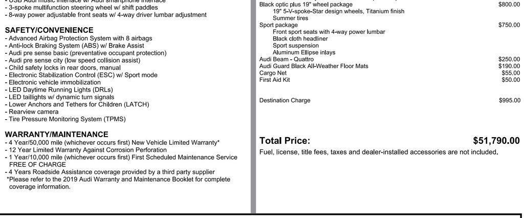 used 2019 Audi A4 car, priced at $17,539