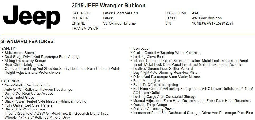 used 2015 Jeep Wrangler Unlimited car, priced at $21,988
