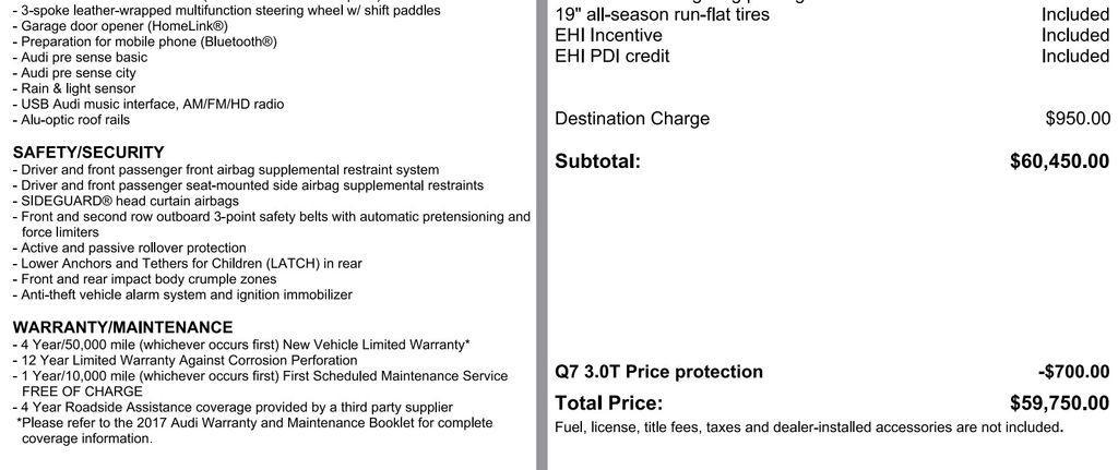 used 2017 Audi Q7 car, priced at $15,952