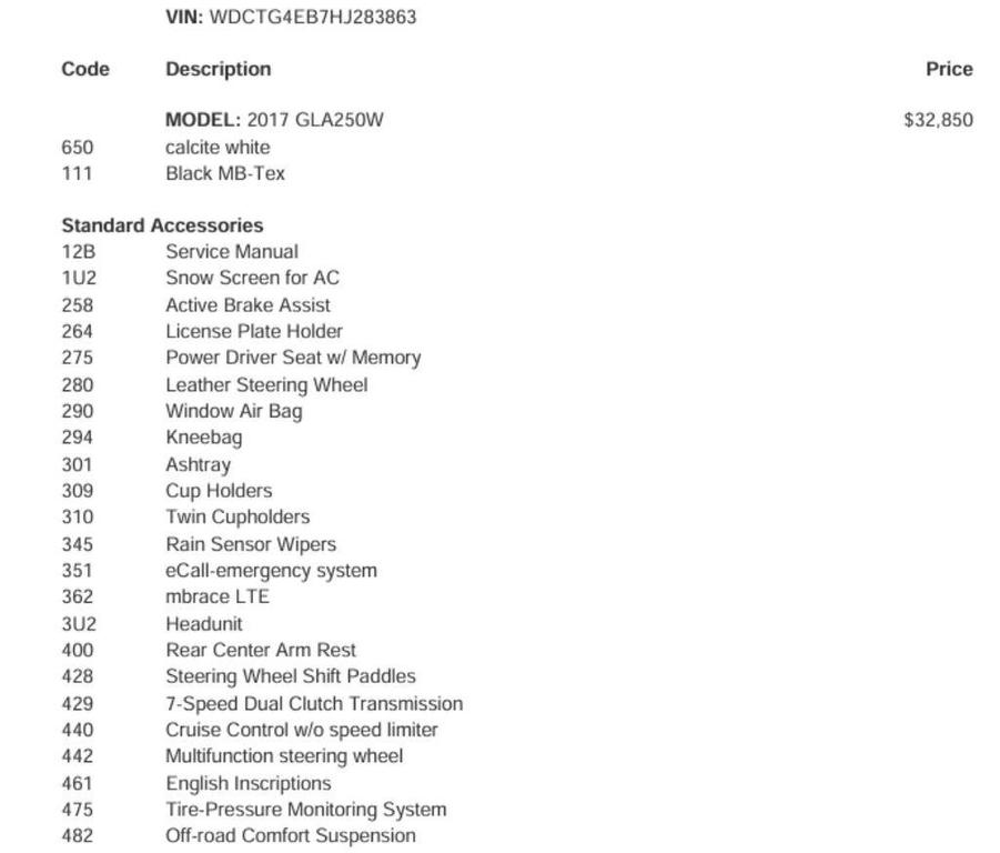 used 2017 Mercedes-Benz GLA 250 car, priced at $13,458