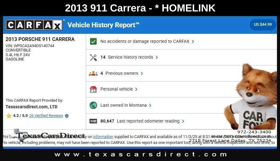 used 2013 Porsche 911 car, priced at $51,998