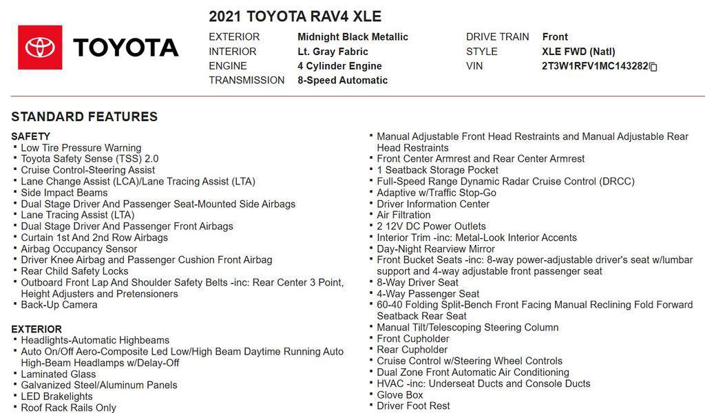 used 2021 Toyota RAV4 car, priced at $22,994