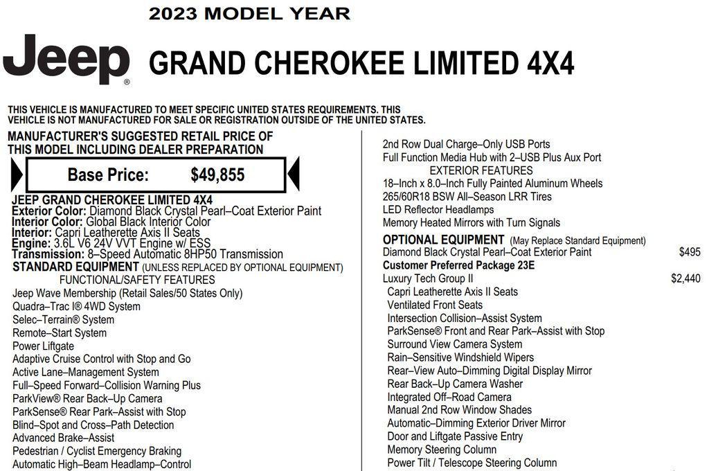 used 2023 Jeep Grand Cherokee car, priced at $26,565