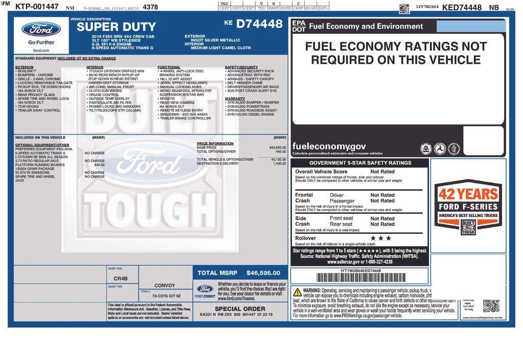 used 2019 Ford F-250 car, priced at $34,797