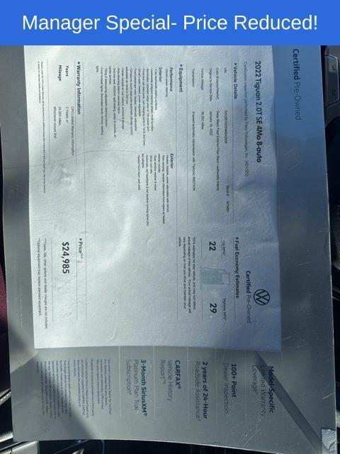 used 2022 Volkswagen Tiguan car, priced at $24,799