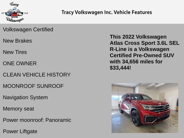 used 2022 Volkswagen Atlas Cross Sport car, priced at $33,444