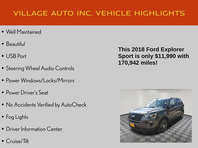 used 2018 Ford Explorer car, priced at $12,389
