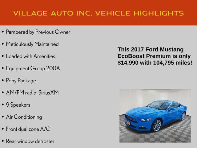used 2017 Ford Mustang car, priced at $14,990