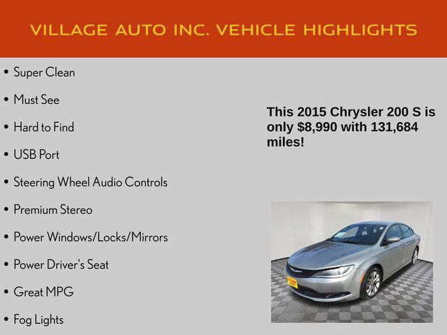 used 2015 Chrysler 200 car, priced at $8,990
