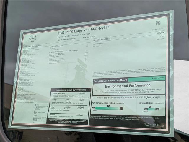 new 2025 Mercedes-Benz Sprinter 2500 car, priced at $56,123