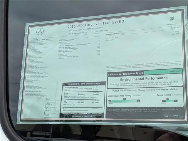 new 2025 Mercedes-Benz Sprinter 2500 car, priced at $58,143