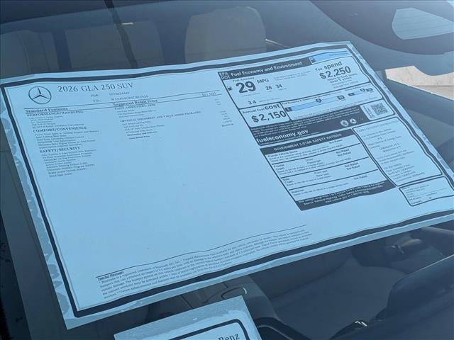 used 2026 Mercedes-Benz GLA 250 car, priced at $40,998