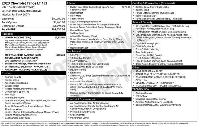 used 2023 Chevrolet Tahoe car, priced at $39,995