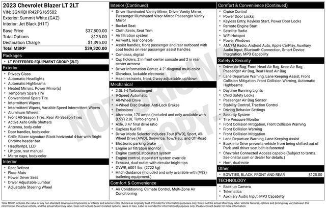 used 2023 Chevrolet Blazer car, priced at $25,745