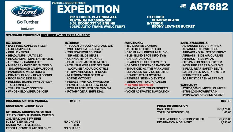 used 2018 Ford Expedition car